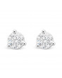 Solitaire Diamond Stud Earrings in a 3-Claw Setting, Set 18ct White Gold. Tdw 0.70ct